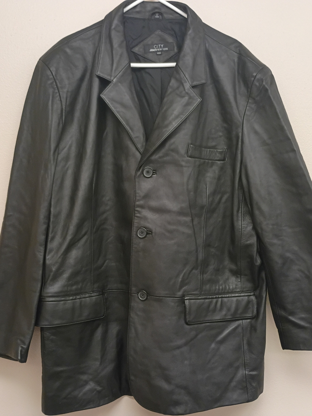 Jones New York Black Cameron 1601 Leather Jacket